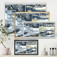 thumbnail image 4 of Designart 'Gold and Dark Blue Abstract II' Modern Framed Canvas Wall Art Print, 4 of 5