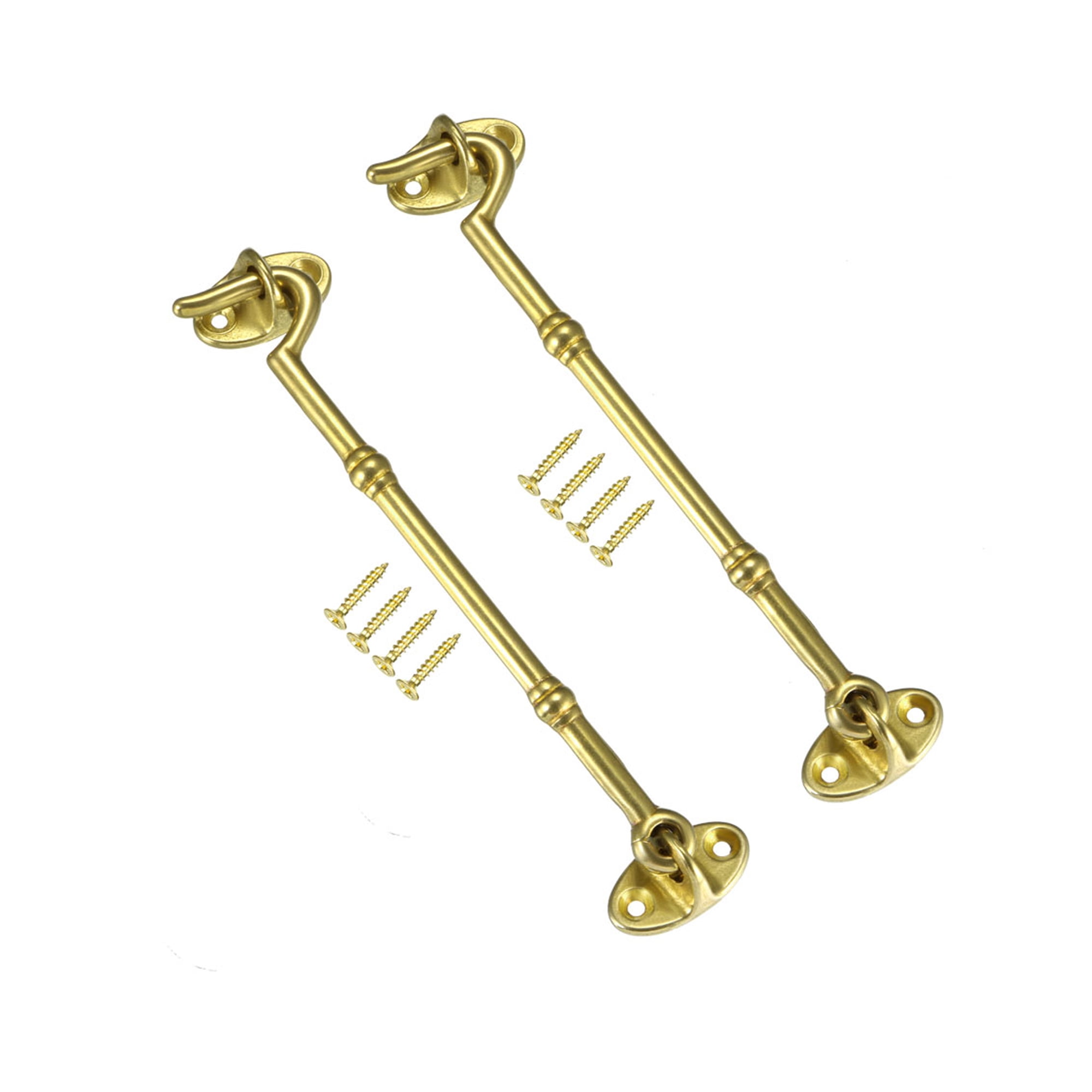 6" Cabin Hooks Eye Latch Door Gate Swivel Window Brass Hook with