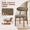 thumbnail image 3 of EOP Mid-Century Wooden Dining Chairs Set of 2, Farmhouse Upholstered Kitchen Dining Chairs with Curved Back, Modern Fabric Side Dining Chair for Dining Room, Restaurant, Camel, 3 of 11