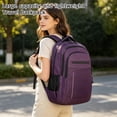 thumbnail image 6 of 1Pc Business Laptop Backpack - Large Capacity Multi Compartment Rucksack for Teen Girls, Aesthetic Commute Travel Daypack for Back To School Daily Outdoor Use, Black, 6 of 6