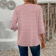 thumbnail image 6 of Cardigan for Women Cardigan Sweaters Fall Fashion Clothes 2026 Women's Casual Striped Long-Sleeve Cardigan Jacket/Top Pink Xl, 6 of 7