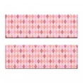 thumbnail image 2 of Pink Bench Cushion Set of 2, Shades of Pink for Vintage Weathered Background with Harlequin Pattern Diamond Shape, Standard Size Foam Pad and Decorative Cover, Multicolor, by Ambesonne, 2 of 4