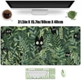 thumbnail image 2 of Kawaii Cat Mouse Pad Xl-31.5x15.7in-Black Cat Plant Desk Mousepad-Extended Aesthetic Keyboard Mouse Pad-for Desk Kid Girl with Stitched Edges Non-Slip Cozy Office Decor, 2 of 6