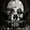 Room Skull BW, variant on Elephant Stock Skull With Cigarette 1885 Wall Art - Vertical Canvas Wall Art - Living Room Wall Decor - Fantasy And Sci-fi Canvas - Orange And Yellow Decor By Vincent Van Gogh - 8" x 12"
