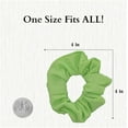 thumbnail image 5 of Motique Accessories Set of 2 Solid Hair Scrunchies for Adult Women (Light Green) Pony Scrunchy, 5 of 6