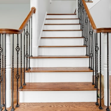 Self Adhesive Stair Stickers, 6pcs Peel and Stick Vinyl Staircase Stickers Decals for Stair Steps Decoration, White