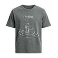 thumbnail image 4 of Mens Letter Print Tshirts Fashion Vintage Tiedye Round Neck Pullover Shirts Washed Basic Loose Tee Tops, 4 of 4