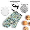 thumbnail image 3 of Daiia Boho Dreamcatcher 1 Pattern Oven Mitts and Pot Holders 4 pcs Set,High Heat Resistant 500 Degree Extra Thicken Long Kitchen Cotton Oven Glove, 3 of 6
