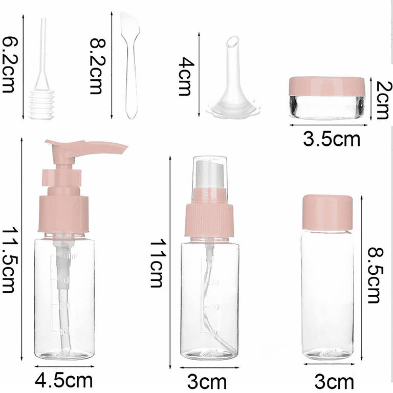 Mrsdry Travel Bottles for Toiletries with Clear Toiletry Bag, Tsa Approved  Travel Size 80ml Containers BPA Free Leak Proof Travel Tubes Refillable  Liquid Travel Accessories (4 Pack) Pink