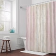 Abstract Ombre Shower Curtain, Boho Pink Gradient Wood Planks ...