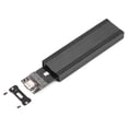 thumbnail image 4 of M.2 NVMe/SATA Dual Protocol Mobile Hard Disk Case USB3.1 Type-C External SSD Enclosure Aluminum Alloy Shell Black, 4 of 8