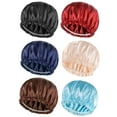 thumbnail image 3 of PHOGARY 6 Pack Silk Hair Bonnet for Sleeping, Sleep Cap Satin Bonnet Sleeping Hat Soft Elastic Night Hair Cover for Women Girls, 6 Colors, 3 of 6