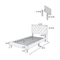 thumbnail image 5 of Lilian Twin Size Bed, Tufted Gray Velvet Upholstery, Chevron Stitch, 5 of 6