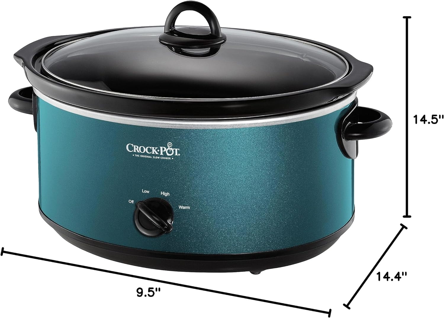 Crock-Pot SCV700TQ-BR Design to Shine 7 Quart Slow Cooker and Food Warmer,  Turquoise 