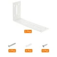thumbnail image 3 of Unique Bargains Attaches d'Angle en L, 2 Pcs 180x50x90 mm en Acier Inoxydable, Code d'Angle Réglable à 90 Degrés pour la Réparation de Meubles (Blanc), 3 of 7