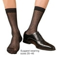 thumbnail image 5 of Classical Men Business Suit Dress Socks Sheer Nylon Pattern Breathable Thin Middle Tube Stocking for Formal Wear, 5 of 16