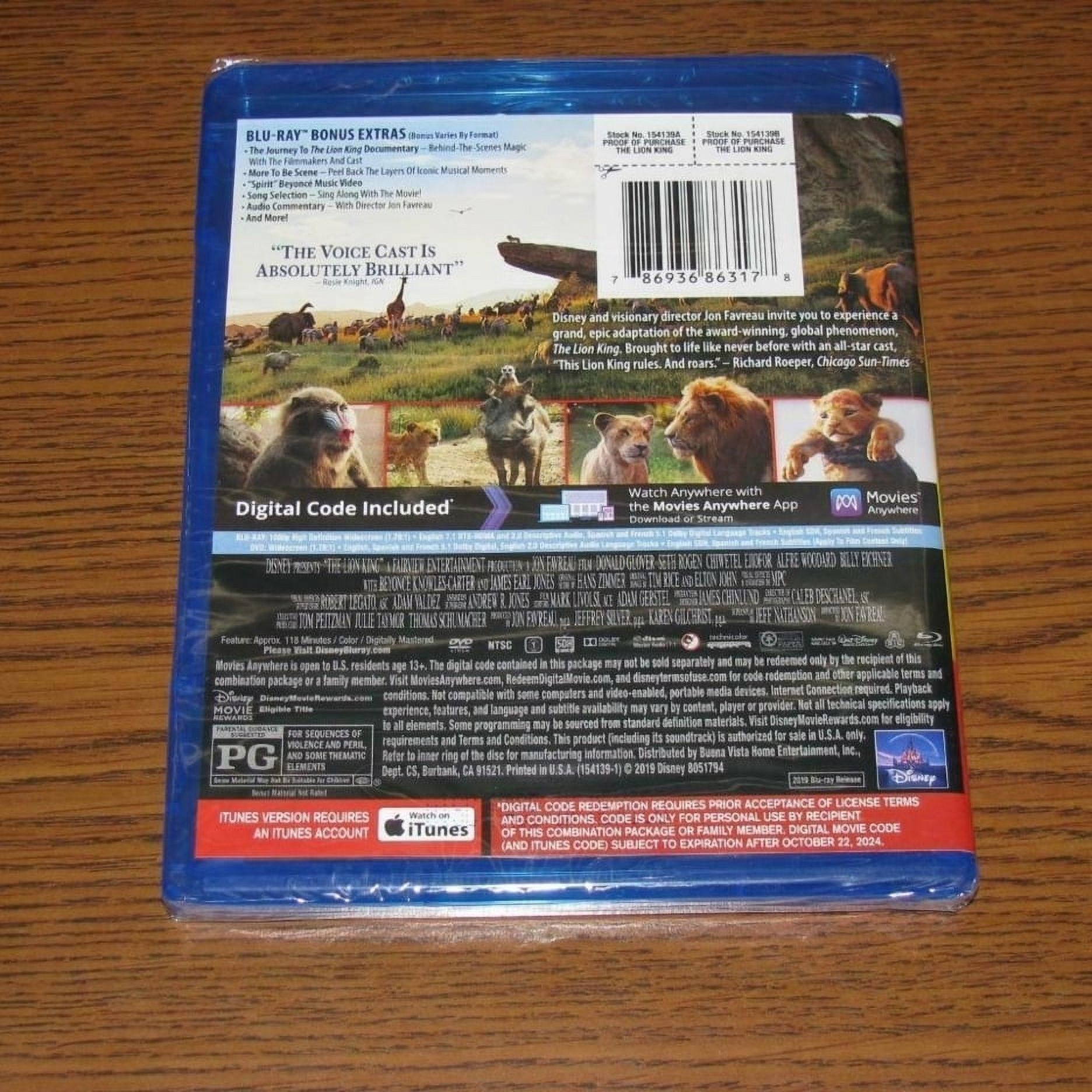 The Lion King 2019 (Blu-ray + DVD + Digital Copy) - image 4 of 6