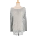 thumbnail image 6 of Youruamo Beach Cover Ups for Women Hollow Out Off Shoulder Tops Coverup Slit Long Sleeve Bathing Suit Coverups Beach Vacation Cover Up, 6 of 8
