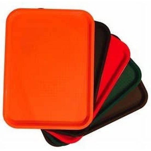 DOZEN BROWN RESTAURANT FAST FOOD TRAYS 10" X 14"