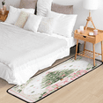 thumbnail image 5 of CURLYOOT Cute Xmas Tree Pinks Runner Rug 2'x6' Washable Kitchen Runner Rug Indoor Non Slip Laundry Rugs Floor Carpet for Hallway Kitchen Entryway Bedroom Living Room, 5 of 9