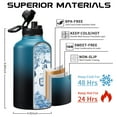 thumbnail image 3 of Half Gallon Insulated Water Bottle 64 oz - with Straw, Spout Lids, Strap Carrier Bag, Protective Boot, Stainless Steel Water Jug 64 OZ Flask Cold-48h & Hot-12h, 3 of 11