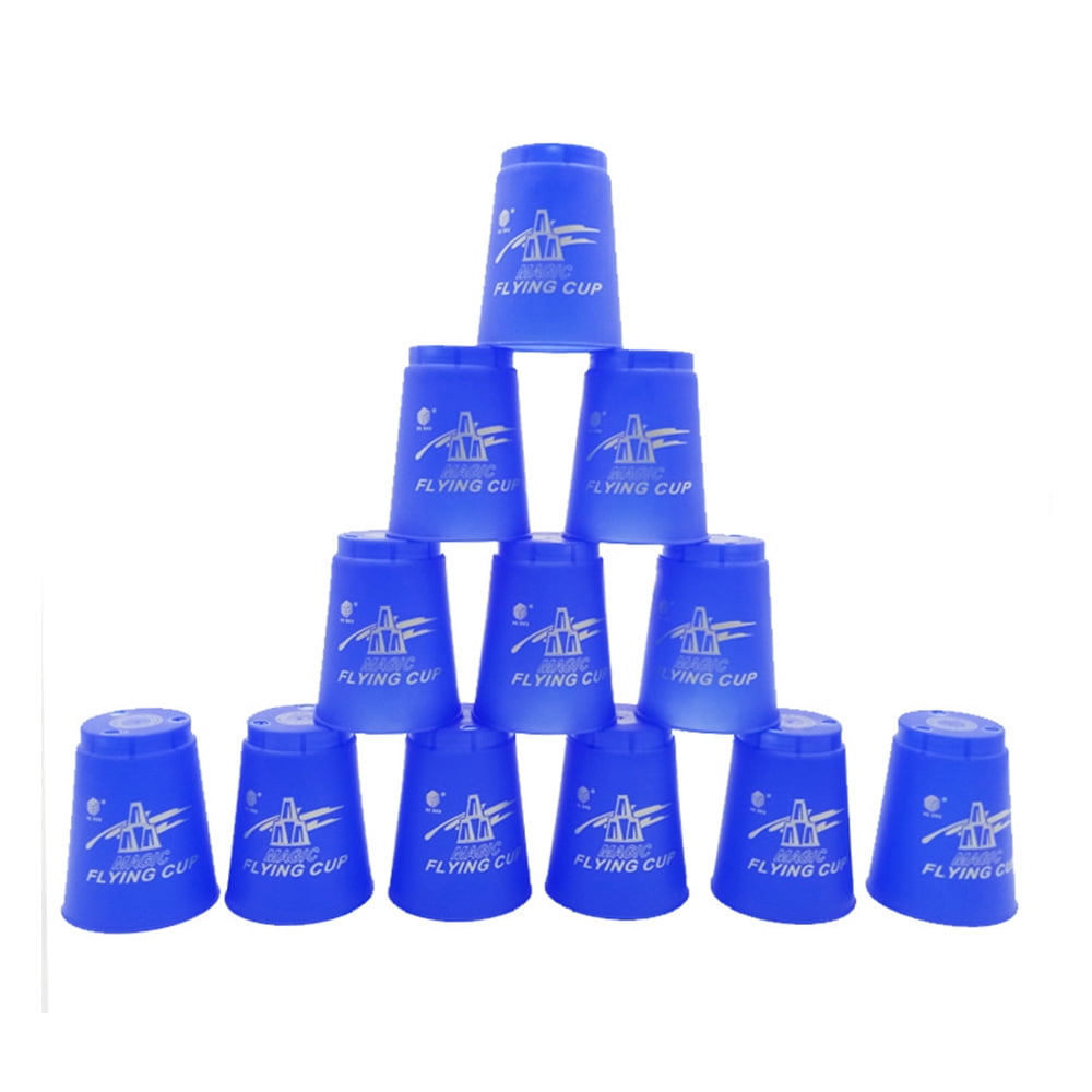 Sport Stacking Flying Cup Stacking SET 12 CUPS BLACK 