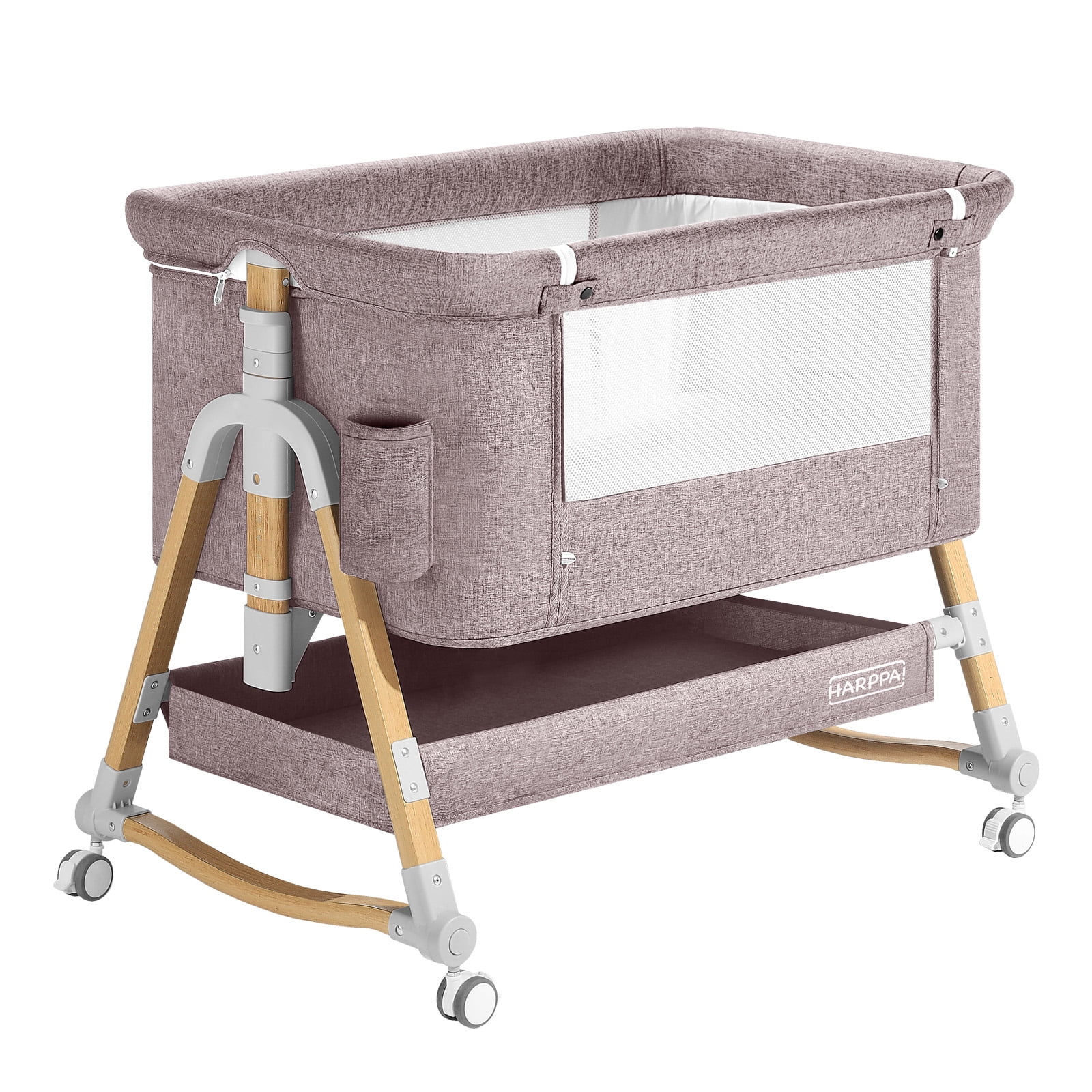 HARPPA in Baby Bassinet Bedside Sleeper, Height Adjustable, Easy  Folding, Kaqi