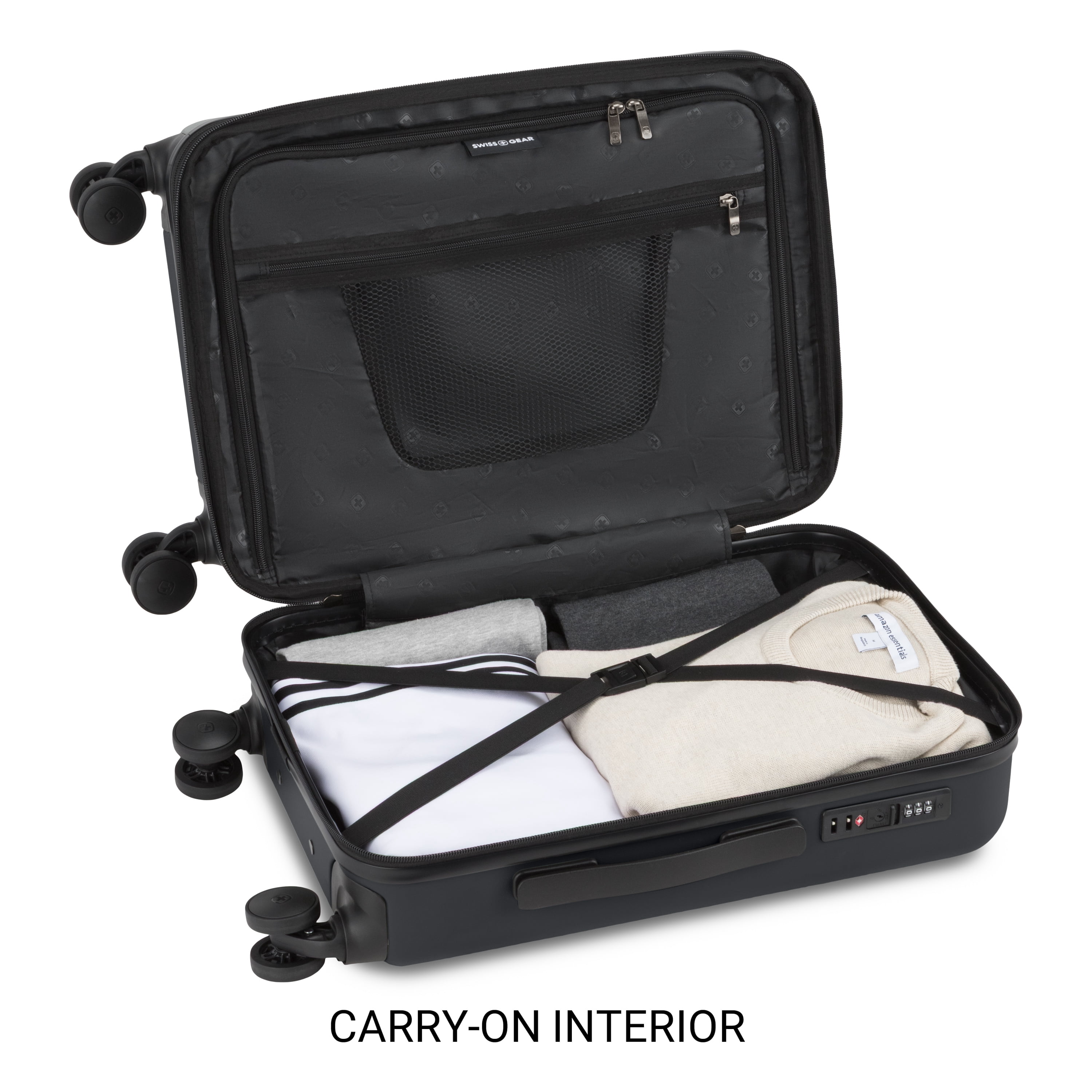 SWISSGEAR Stride Hardside 2-Piece Spinner Set, Black