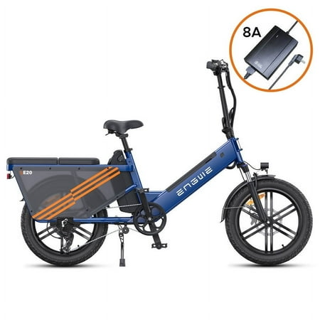 ENGWE LE20 20" Cargo Electric Mountain Bike for Adults,1300W Fat Tire Electric Bike with 48V 38.4AH Batteries Reach 28MPH /211 Miles E-bike,UL2849