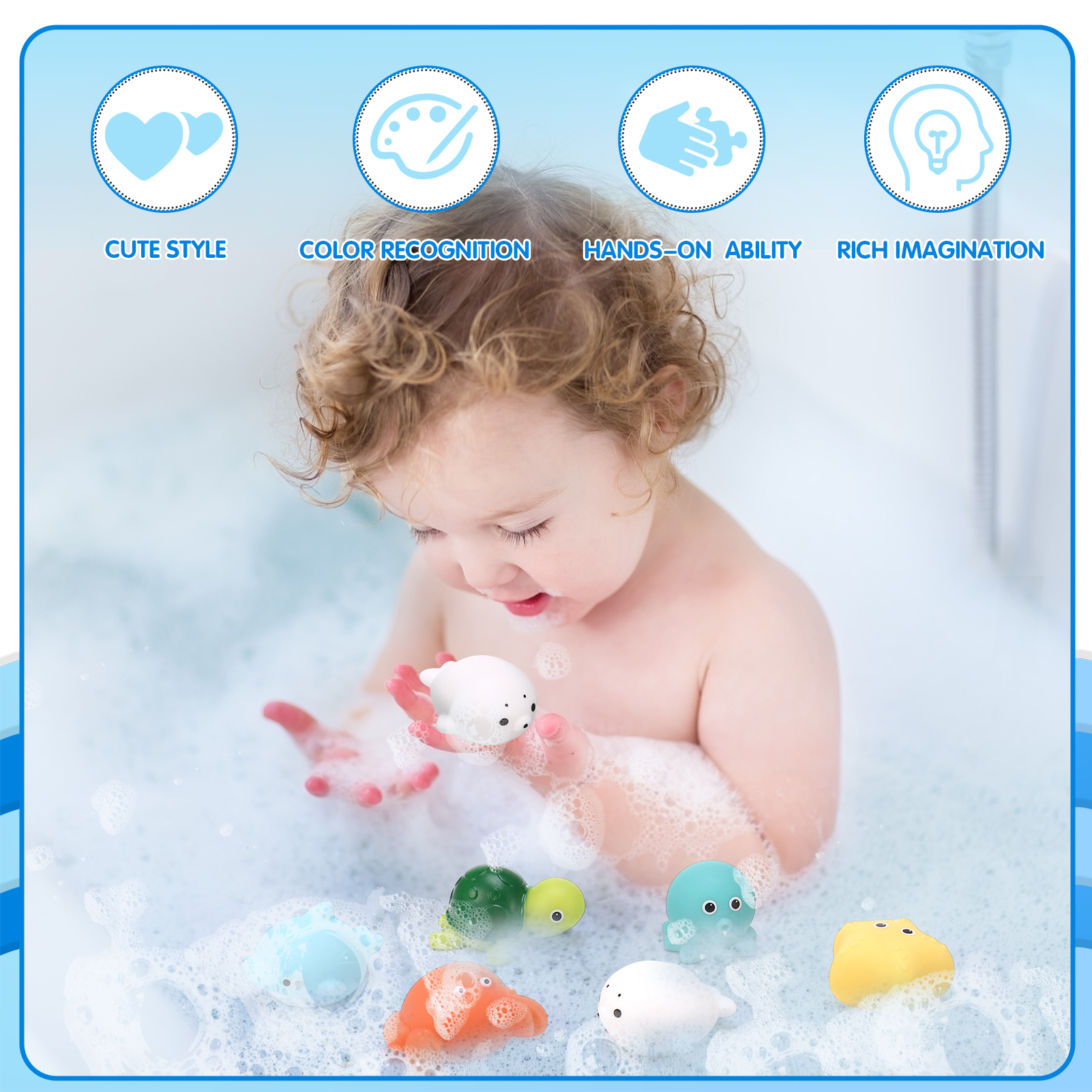 Sixwipe 6-Piece Mold-Free Bath Toys Set photo 5