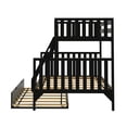thumbnail image 4 of Max & Lily Bunk Bed Twin over Full with Trundle, Solid Wood Scandinavian Style Bunk Beds for Kids, 4 of 13