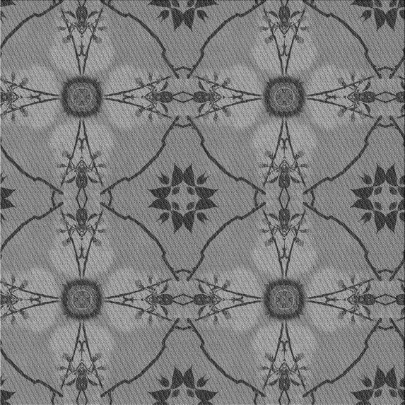 Ahgly Company Machine Washable Indoor Square Transitional Carbon Gray Area Rugs, 7' Square
