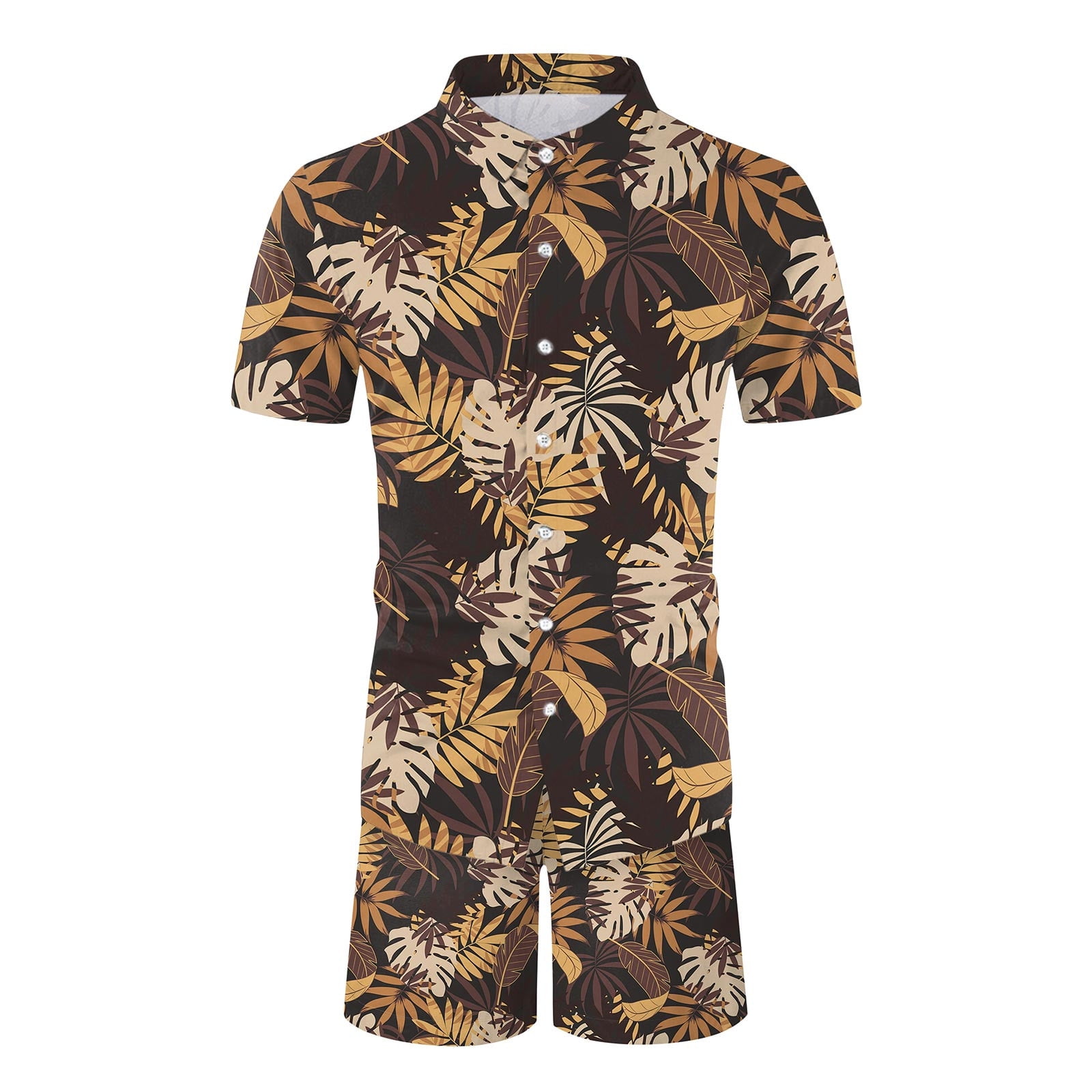 PEASKJP Men's Casual Clothing: Short Sleeve Shirt & Lace Up