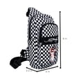 thumbnail image 3 of Ed Hardy Unisex Nylon Geisha on Checkerboard Sling Messenger Bag with Adjustable Strap, 3 of 6