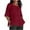 Wine, variant on TKLPEHG Womens 3/4 Sleeve Tops Crew Neck Half Sleeve Work Shirt Casual Summer Clothes Fashion Solid Color Comfy Lightweight Loose Blouses (Wine,XXL)