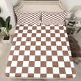 thumbnail image 2 of Erosebridal Geometric Buffalo Full Sheet Sets,Checkered Grid Bedding Full Size,Plaid Room Decorative,Lightweight,4-Piece, 2 of 7