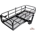 thumbnail image 2 of Foldable Hitch Cargo Carrier Rack w/ 2" Receiver Mounted Luggage Basket, 2 of 9