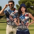 thumbnail image 2 of Aplkyhs Matching Golf Shirts for Couple 250th Anniversary American Eagle Flag Moisture Wicking Golf Tank Top for Women Racerback Design Keep Cool in Hot Weather, 2 of 6