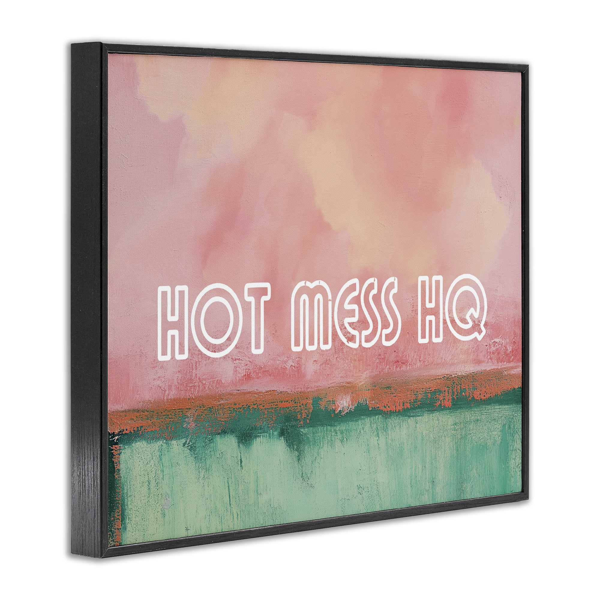 Stupell Industries Hot Mess Headquarters Black Framed Giclee Art, design by Gina Kelly