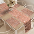 thumbnail image 2 of Ambesonne Botanical Table Runner & Placemats, Plants Herbs and Flowers, Placemat 4 pcs + Runner 12"x72", Salmon Dark Brown, 2 of 2
