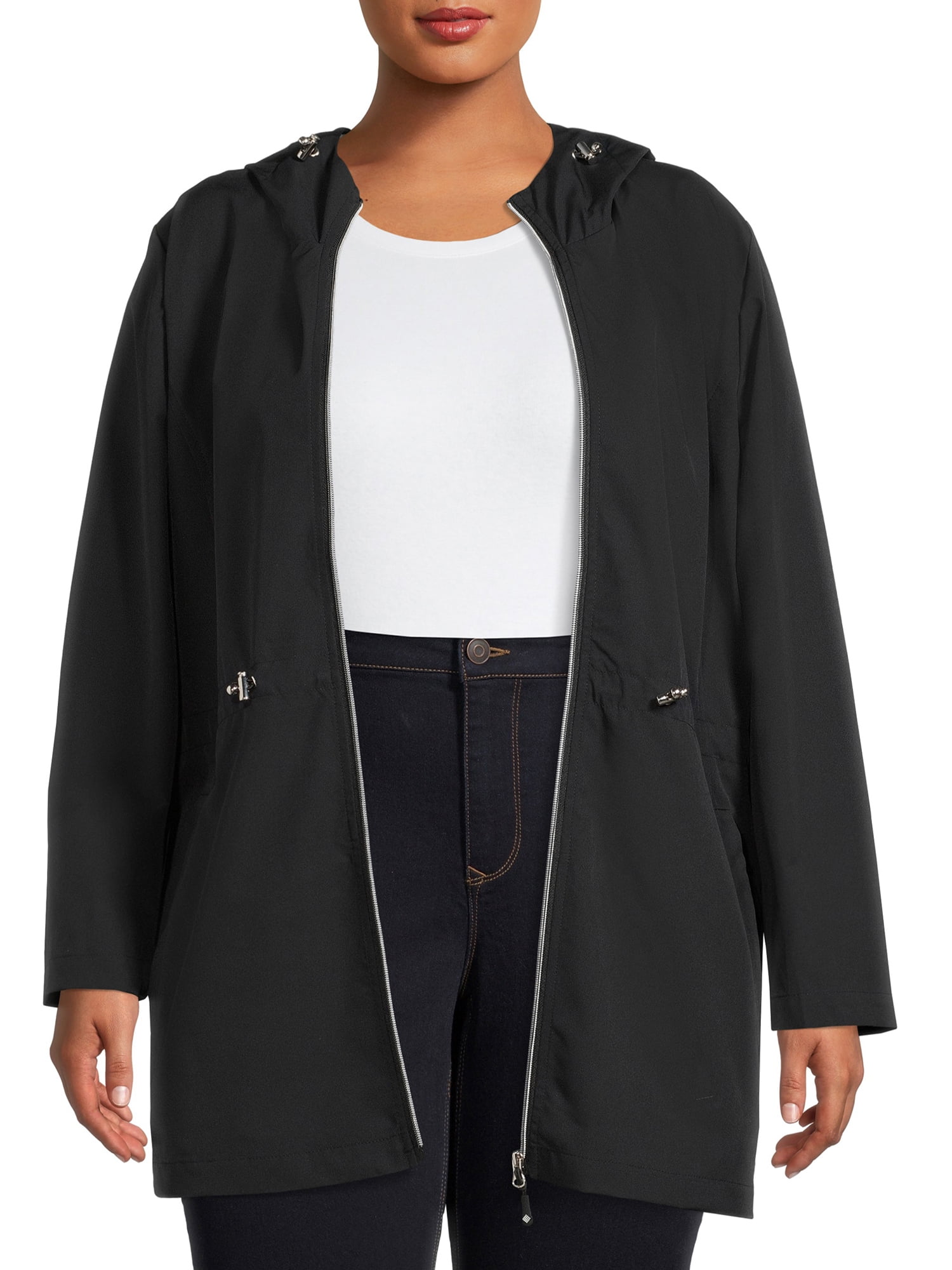 Big Chill Women's Plus Size Anorak Rain Jacket with Hood - Walmart.com