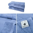 thumbnail image 2 of Hencely 2-Pack Turkish Cotton Bath Sheets – Oversized 35x64 in – Soft, Absorbent, Quick Dry – Blue, 2 of 7