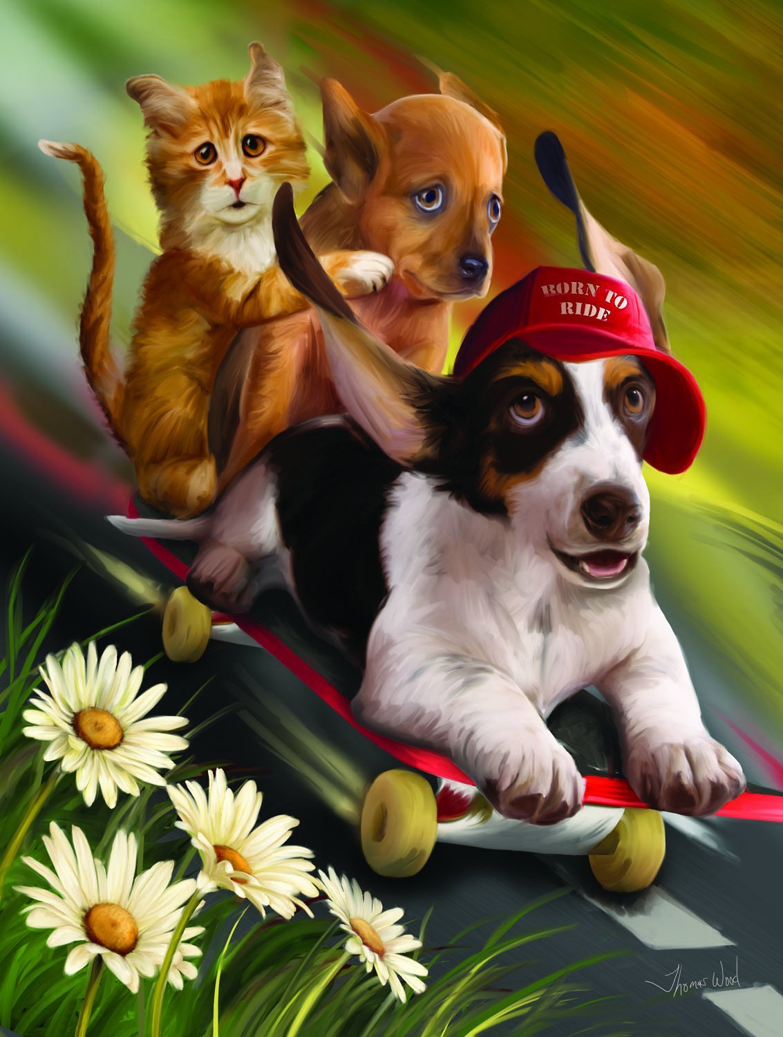 Born to Ride 500pc Jigsaw Puzzle by Tom Wood, SunsOut 500pc Jigsaw