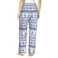 thumbnail image 3 of Picia Abstract Gondola Snowflake Womens Soft Woven Cotton Elastic Waistband Sleep Pajama Pant Lounge Sleep Pant With Pockets And Drawstring-Small, 3 of 9