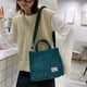 thumbnail image 3 of Bolsa Bolso bandolera de pana para mujer, bolso de mano, bolsos retro (verde) JShteea Para Estrenar, 3 of 9