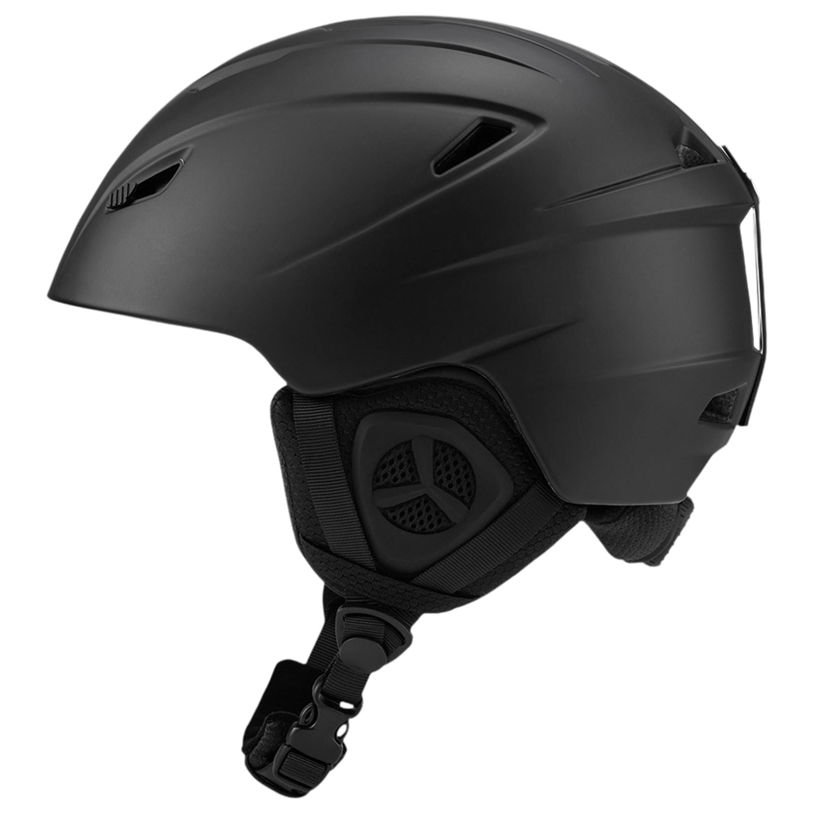 Miulika Ski Helmet Sports Helmet Protective Breathable Skateboard Helmet Headgear for Road Cycling Roller Skating Adults Children Men Black M