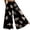 Khaki, variant on Floral Tiered Palazzo Pants for Women - High Waist Elastic Wide Leg Trousers, Flowy Boho Beach Bottoms for Women's Summer Vacation & Resort Wear Army Green L