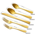 thumbnail image 4 of Lorena 20 Piece Silverware Flatware Cutlery Set, Stainless Steel Utensils Service for 4, Matte Gold, 4 of 9