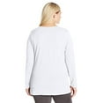 thumbnail image 2 of Just My Size Womens Plus Size Long Sleeve Tee, White, 3X, 2 of 2