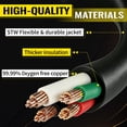 thumbnail image 2 of ZAZFO 75ft 50Amp Generator RV Extension Cord,NEMA 14-50P to SS2-50R Twist Lock Heavy Duty Waterproof Power Cord for Outdoor Home RV,Black-Yellow, 2 of 8